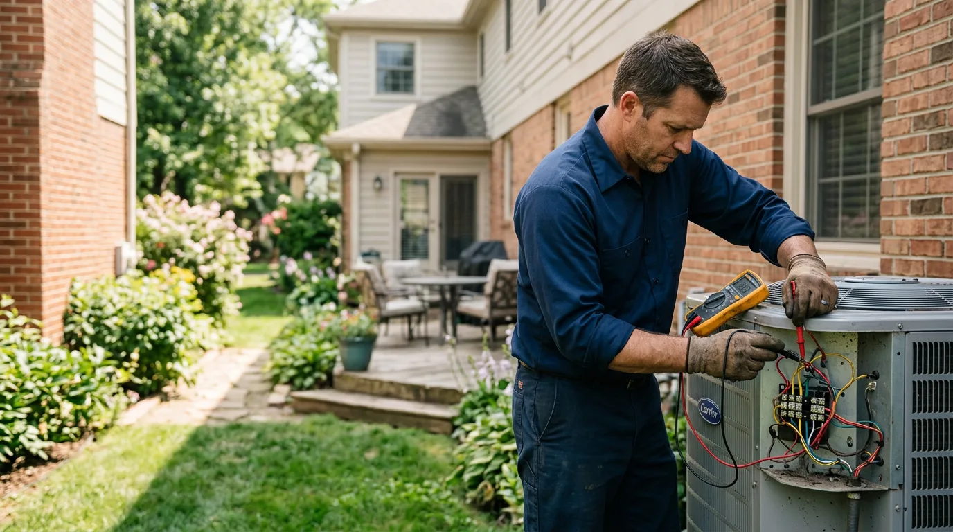 HVAC technician working near Meridian, ID